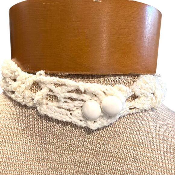 VINTAGE RARE Kingston Knits Womens Halter Maxi Dress 1970s 1960s White Summer - Picture 3 of 10